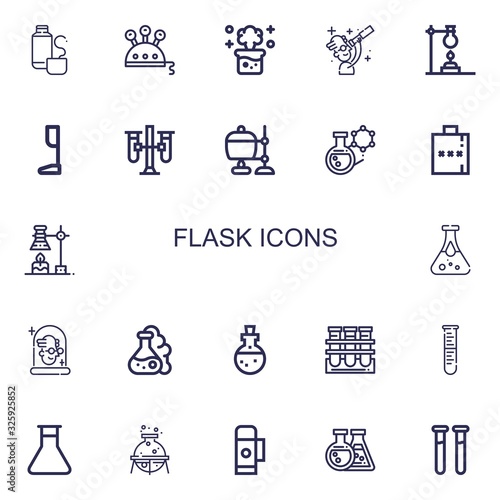 Editable 22 flask icons for web and mobile