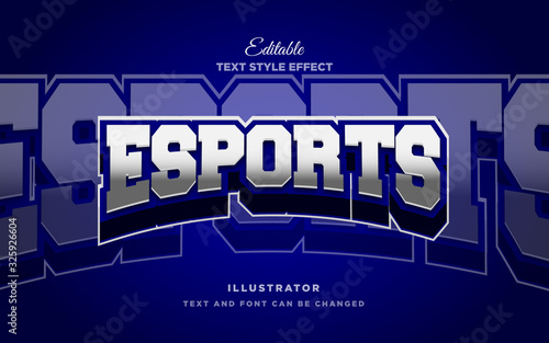 Esport 3d text style effect