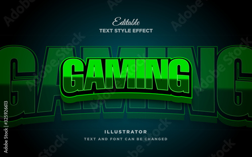 Esport 3d text style effect
