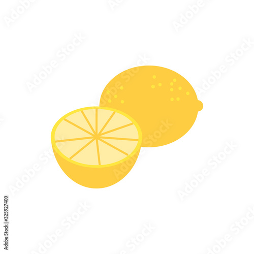 lemon citrus fruit isolated icon