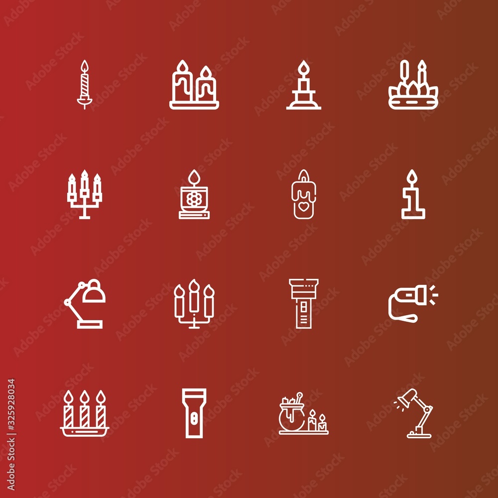 Editable 16 illuminate icons for web and mobile Editable 16 illuminate icons for web and mobile
