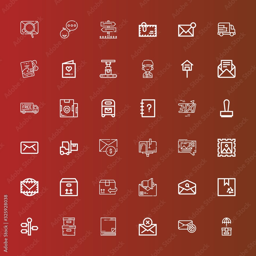Editable 36 post icons for web and mobile Editable 36 post icons for web and mobile