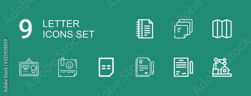Editable 9 letter icons for web and mobile