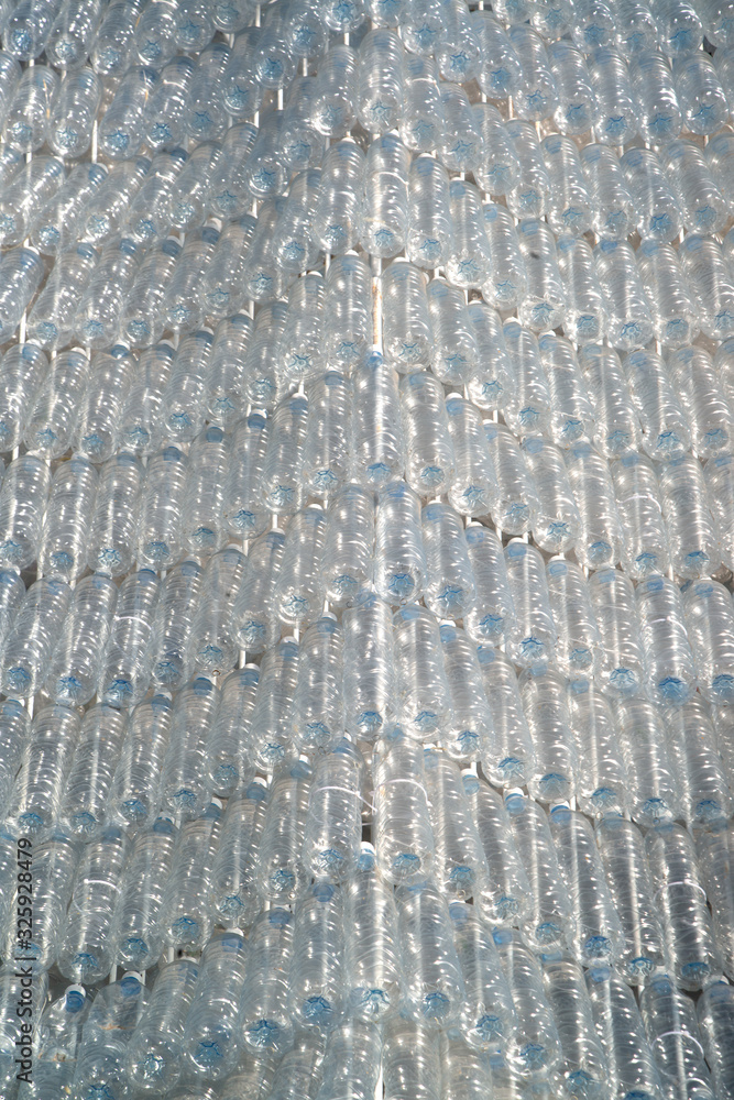 Fototapeta premium Using plastic bottles to make art Outdoor shows in Thailand.