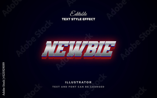 silver red text style effect Premium Vector