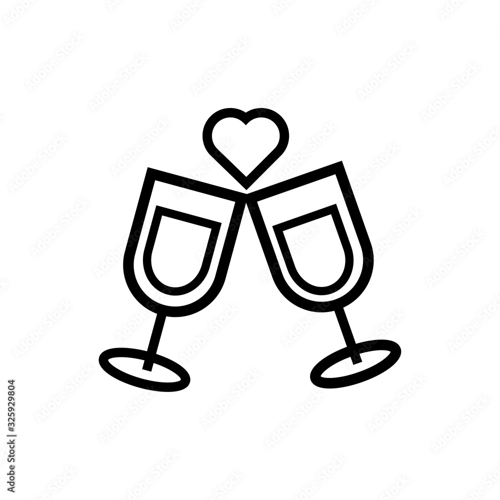 happy valentines day cups with hearts line style happy valentines day cups with hearts line style