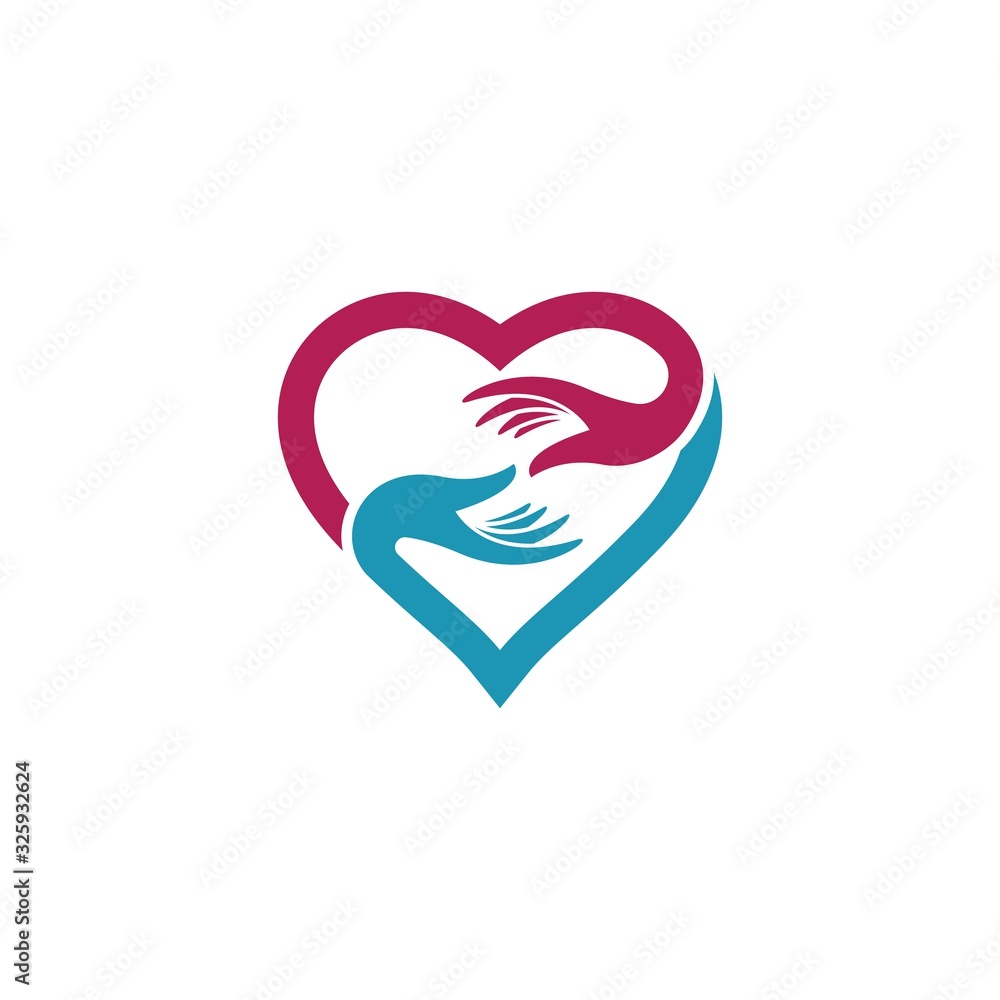 Love logo vector icon