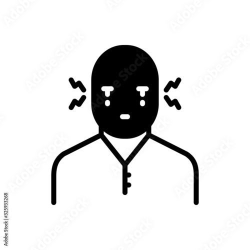 Black solid icon for desperate