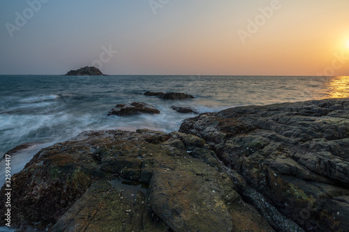 beautiful blue sky tropical paradise coast beach ocean summer sea view at PP Island, Krabi, Phuket, Thailand. © Tony