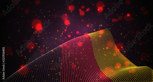 Vector bright glowing country flag of abstract dots. Germany