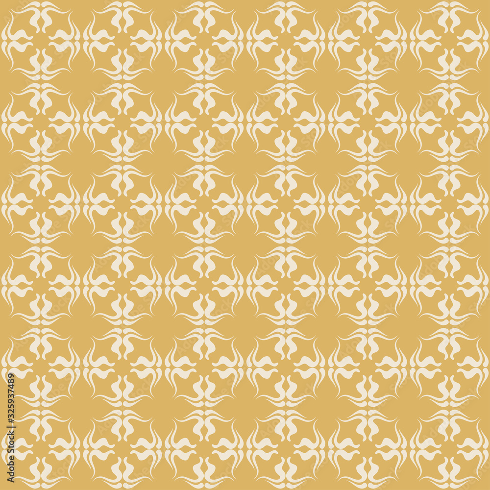Gold Seamless Pattern Background Decorative Wallpaper Vector