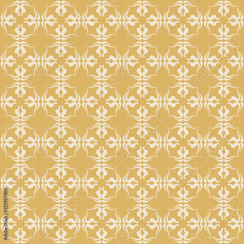 Gold Seamless Pattern Background Decorative Wallpaper Vector