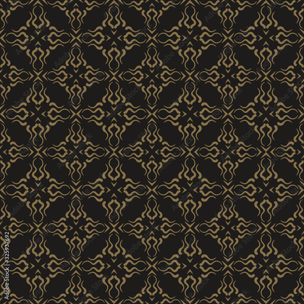 Modern Abstract Background. Black And Gold Color. Dark Seamless Pattern. Texture Wallpaper. Vector Image.