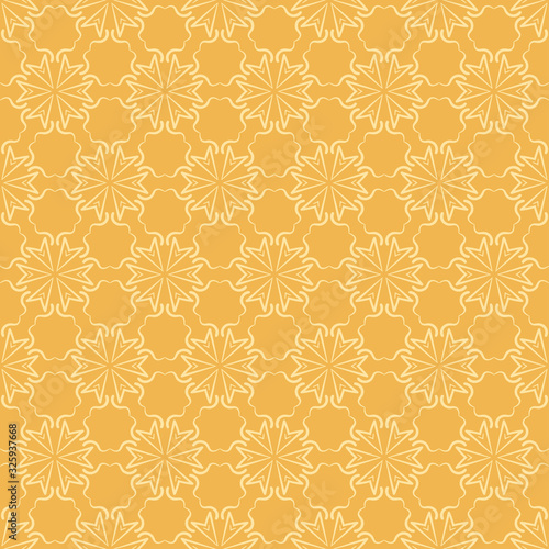 Modern Abstract Background. Seamless Geometric Pattern. Yellow Elegant Texture. Vector.