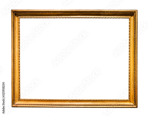 horizontal narrow retro wooden picture frame