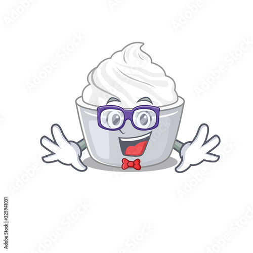 A cartoon concept of Geek sour cream design