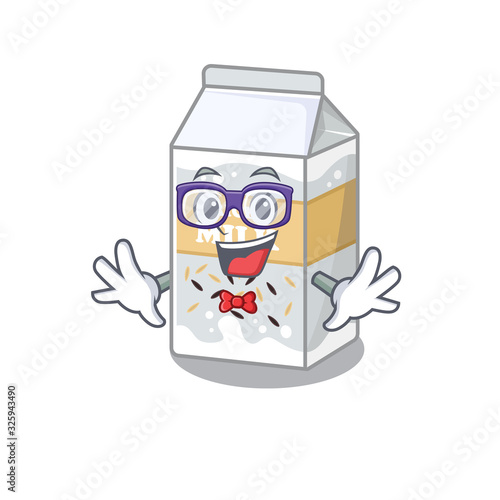 A cartoon concept of Geek rice milk design