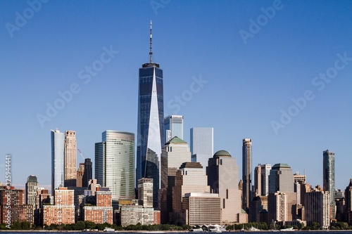 Beautiful view of New York city skyline at daytime, USA