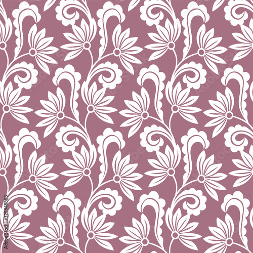 Seamless swirly leaves pattern design