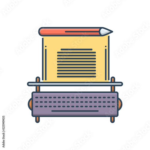 Color illustration icon for ACopywriting   photo