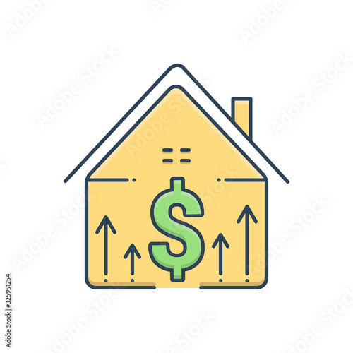 Color illustration icon for property