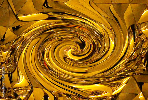abstract image in spirals and light stripes
