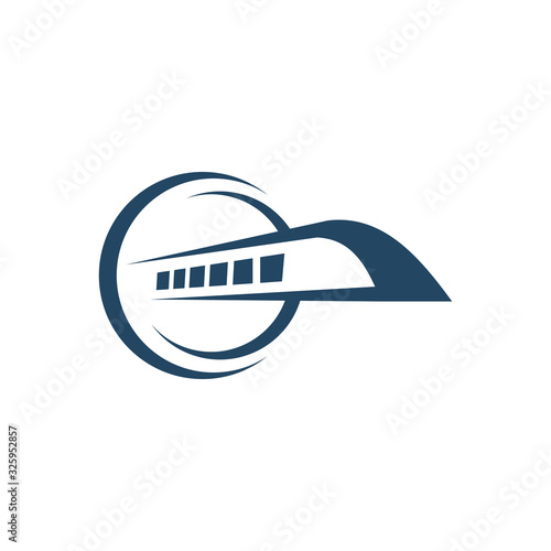 Train station logo template vector illustration design