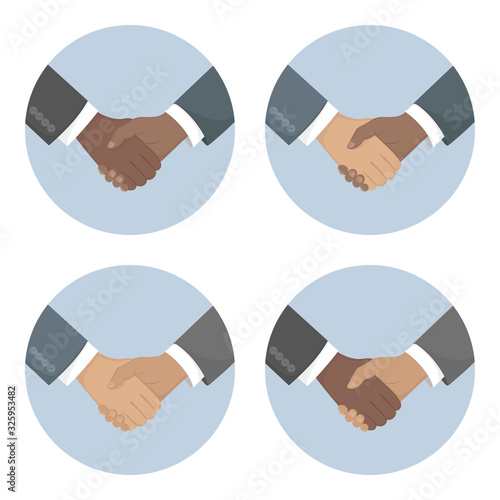 Handshake icon. Partnership symbol. Vector.