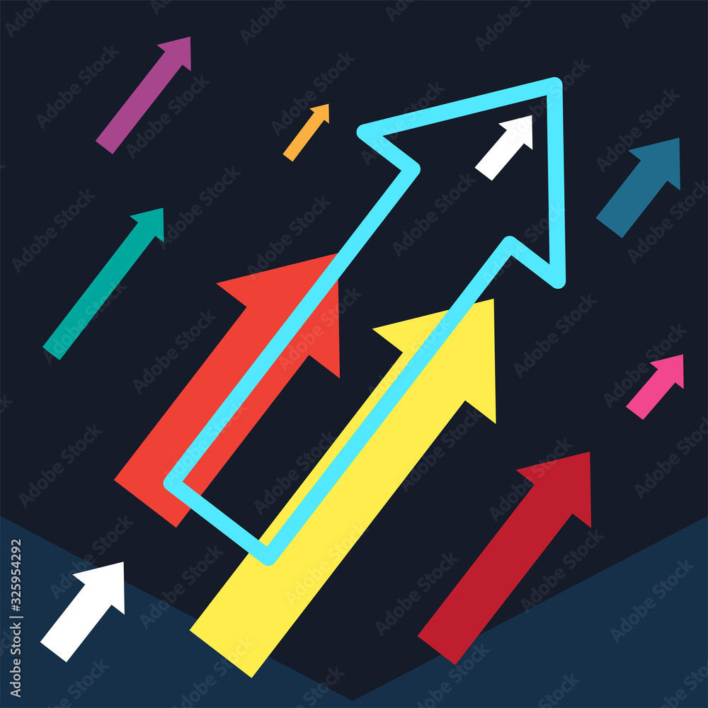Increase-gown up arrows background vector. Increase-gown up arrows background vector.