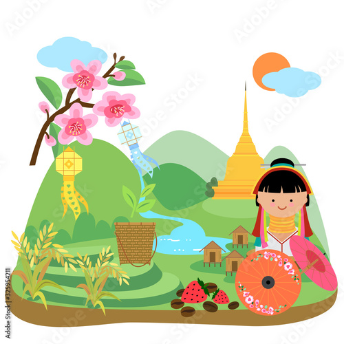 northern travel- graphic northern thailand.