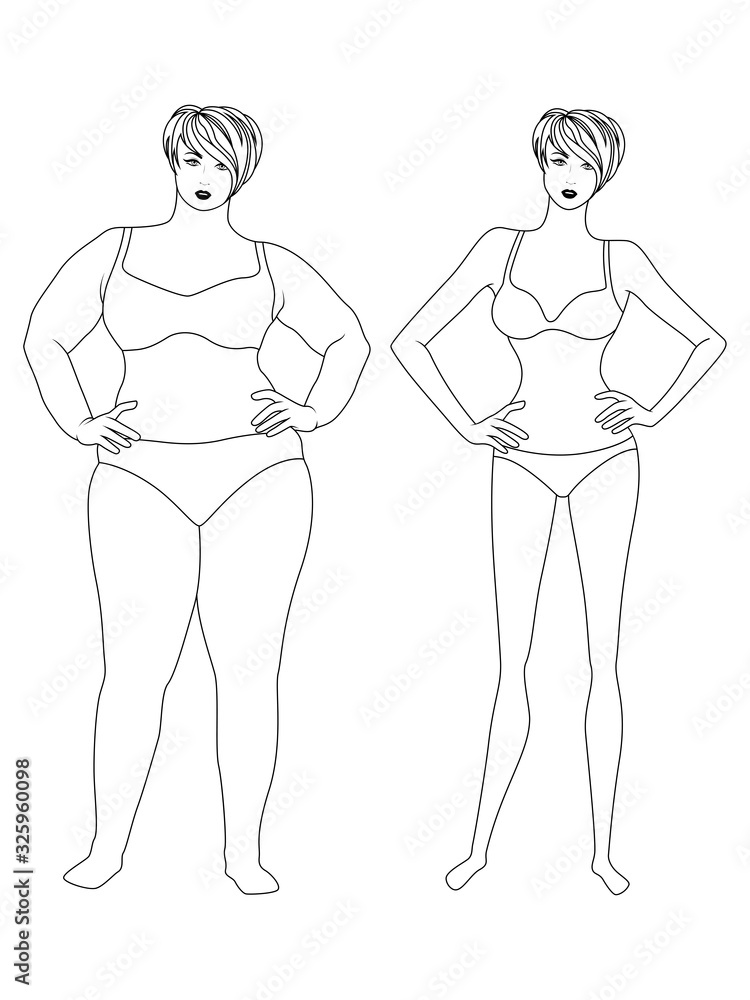 Woman on the way to lose weight