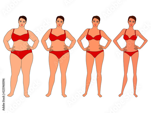 Female on the way to slimming