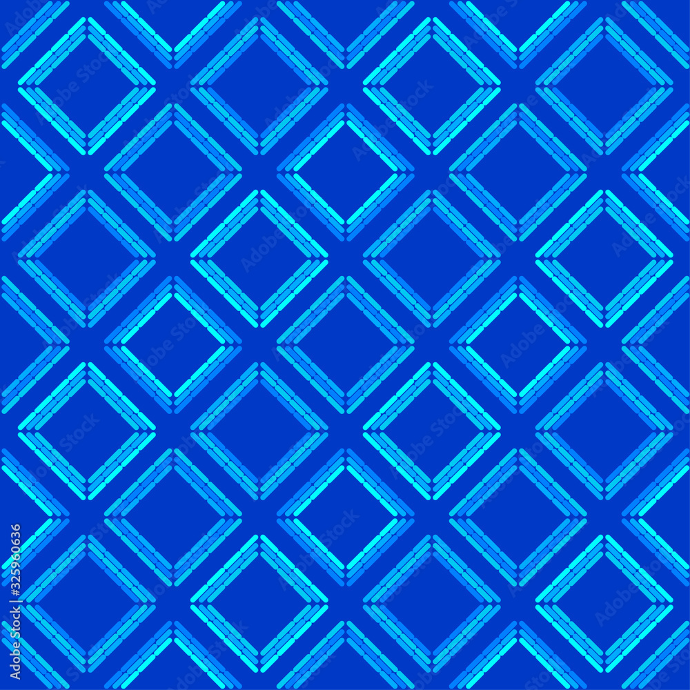 Fototapeta premium Geometric shapes made of strips. Ethnic boho ornament. Seamless pattern. Tribal motif. Vector illustration for web design or print.