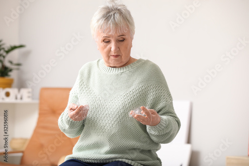 Senior woman with hair loss...