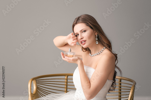 Beautiful young bride with ...