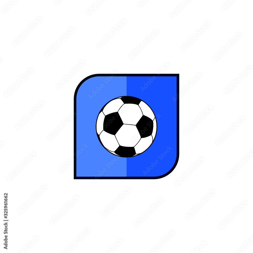 Football club emblem with soccer ball on shield Football club emblem with soccer ball on shield