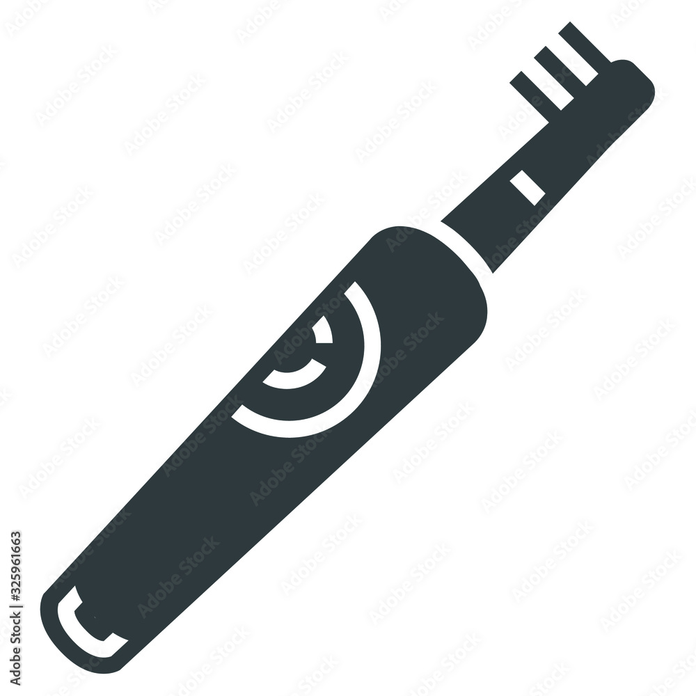 electric toothbrush black icon on white background electric toothbrush black icon on white background