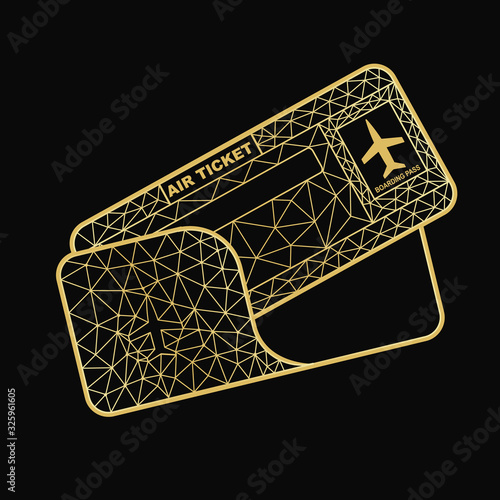 Modern airline travel boarding pass ticket. Vector illustration.