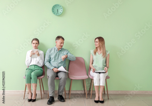 People waiting for job inte...