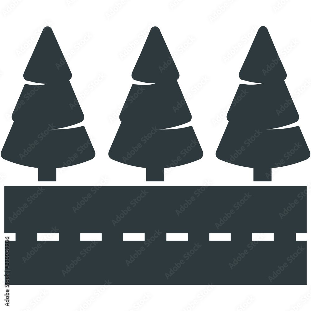Fototapeta premium road black icon on white background