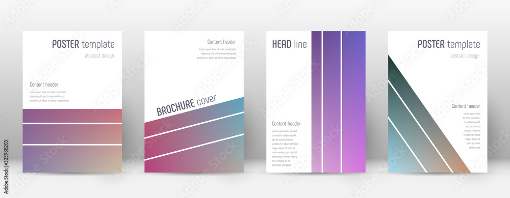 Flyer layout. Geometric extraordinary template for