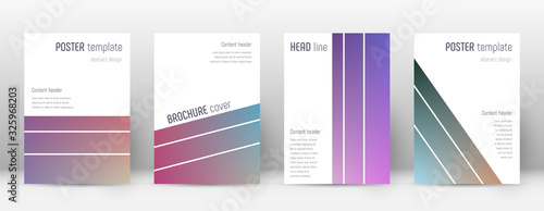 Flyer layout. Geometric extraordinary template for