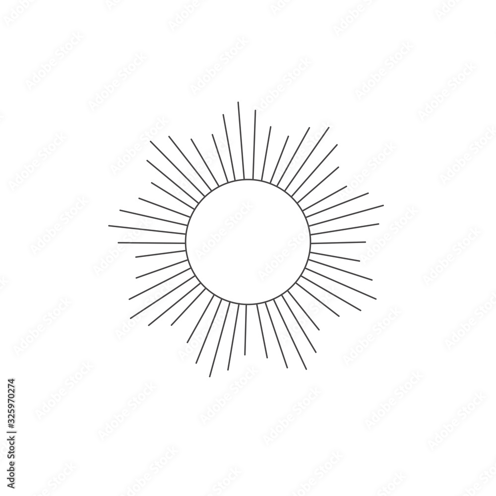 Logo design element with Sun.