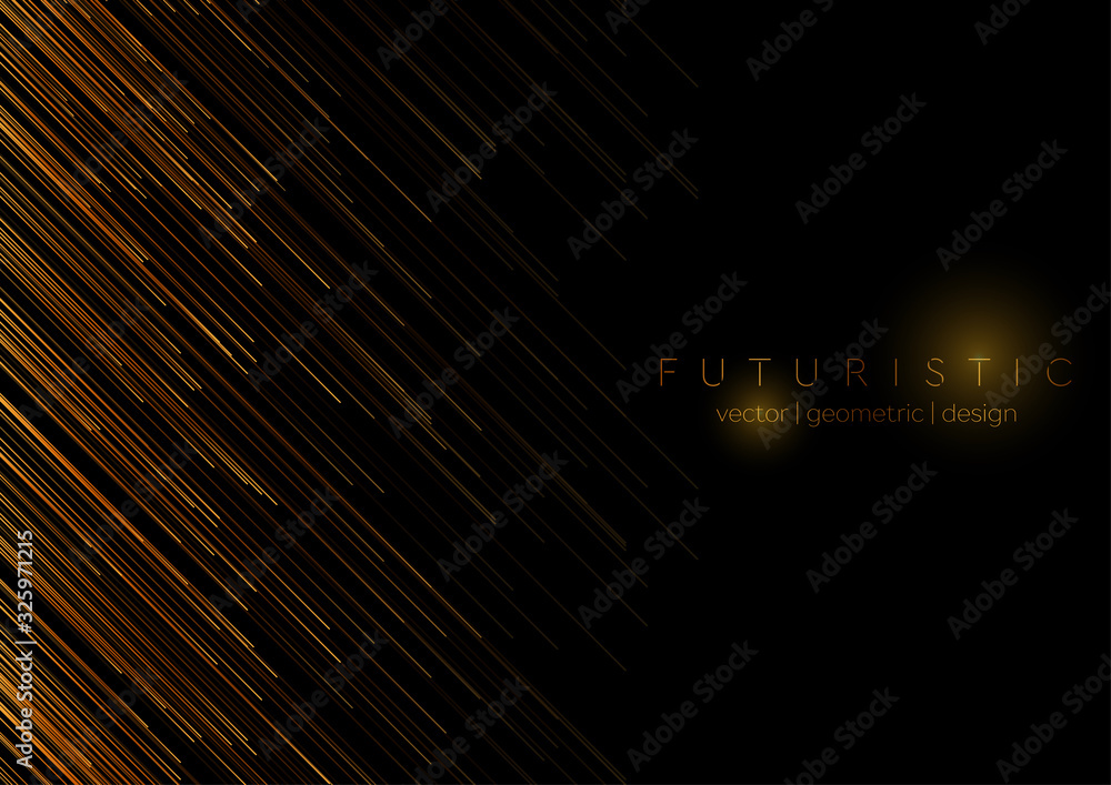 Black abstract tech corporate background with bronze diagonal lines ...