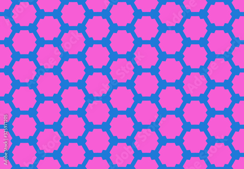 Fototapeta Naklejka Na Ścianę i Meble -  Seamless geometric pattern design illustration. Background texture. In blue, violet colors.