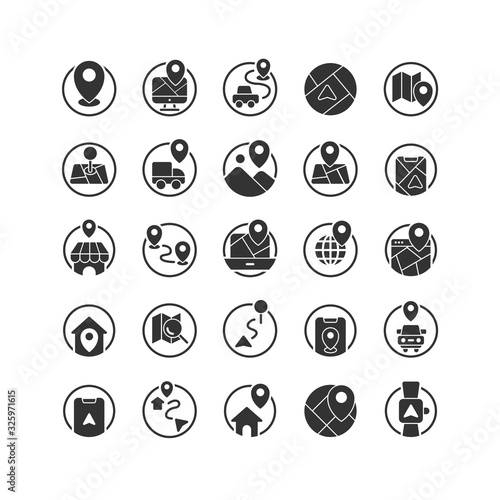Location and Map solid icon...