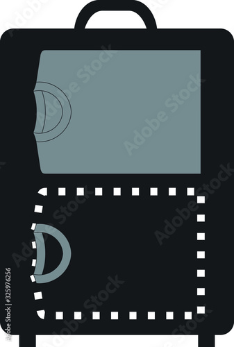 tear luggage scale icon