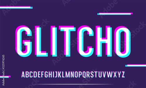 GLITCH TYPESET DISPLAY FONT VECTOR