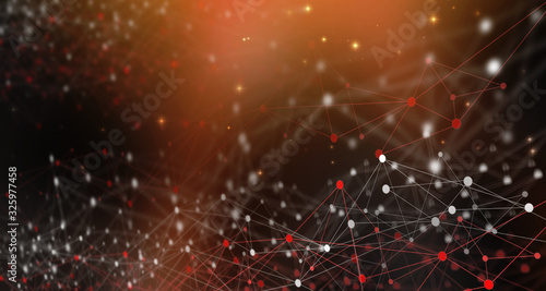 Wallpaper Mural 2d illustration Abstract futuristic electronic circuit technology background Torontodigital.ca