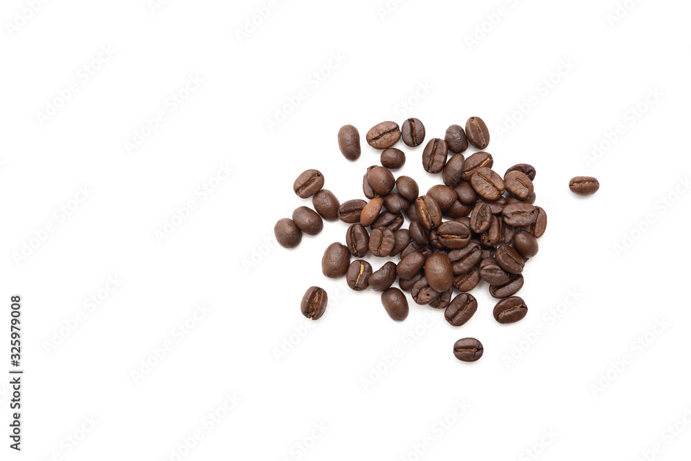 Coffee beans isolated on white background. Coffee beans isolated on white background.